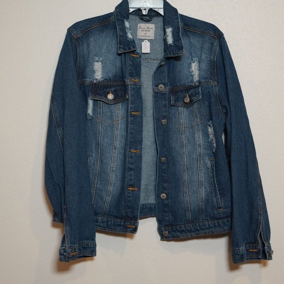 True Love Jackets & Blazers - Distressed Denim Jacket